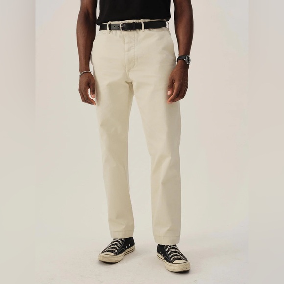 Buck Mason Other - Buck Mason Cream Straight-Leg Chinos